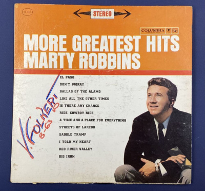 Виниловая пластинка "More greatest hits Marty Robbins".