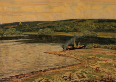 Виктор Константинович Дмитриевский "Тишина над Окой", 1991 год.