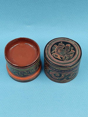 Шкатулка с двойным дном.Папье-маше.Китай.